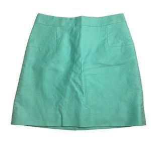 JCrew Mini Pencil Skirt Aqua Mint Blue Size 8
